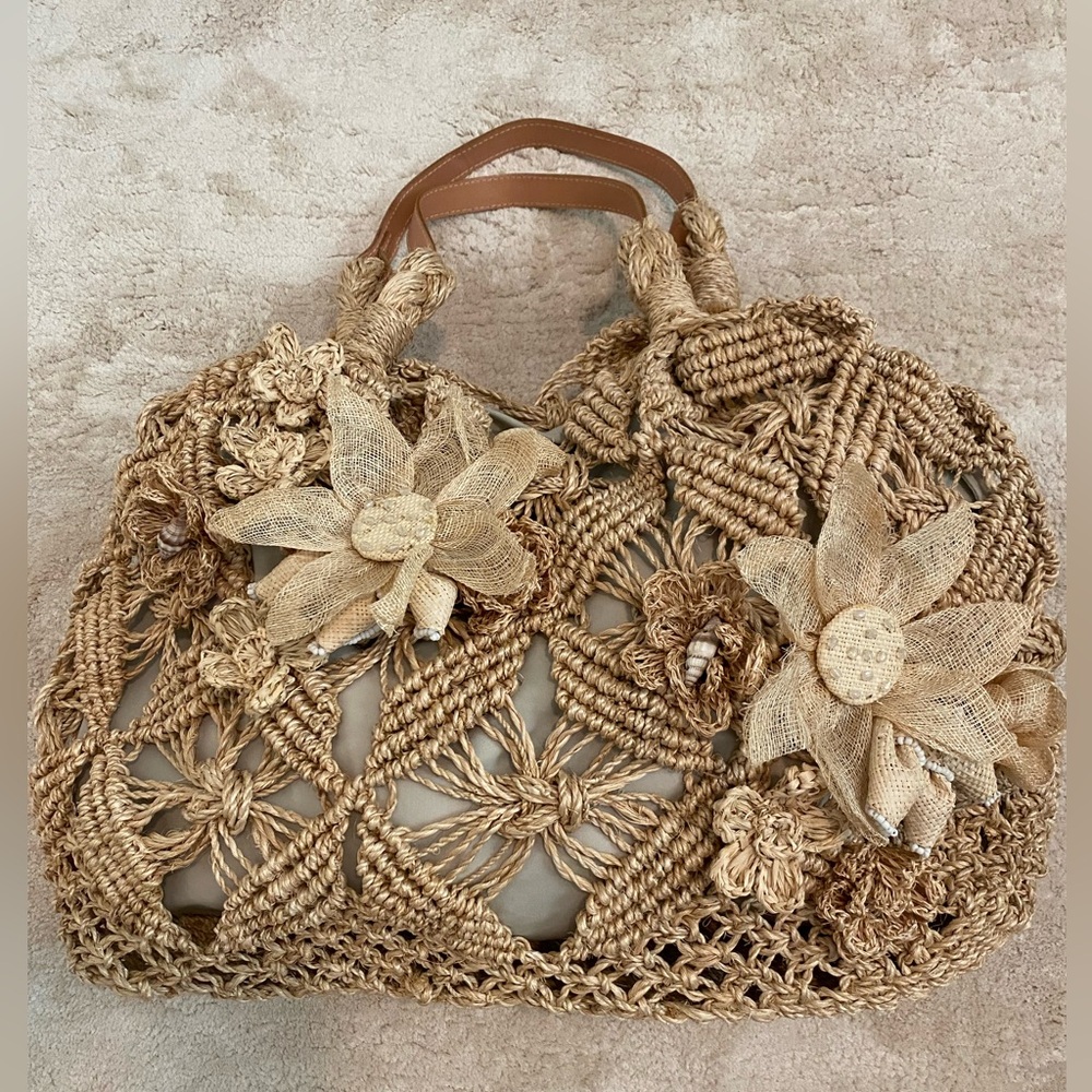 Flora Bella  Floral Woven Tote